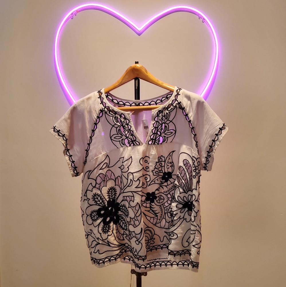 Anthropologie Vanessa Virginia Peasant top size 12